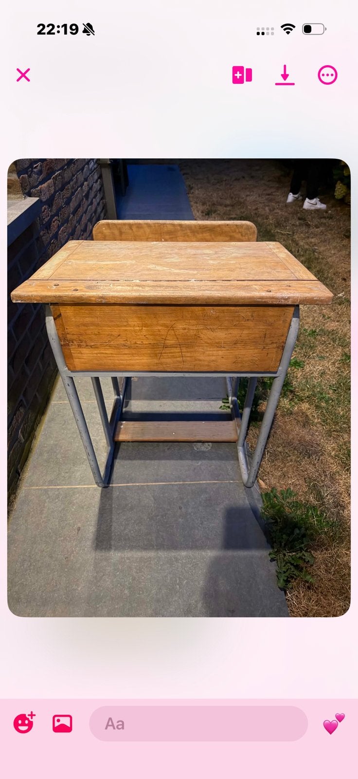 bureau d'écolier vintage individuel, Enlèvement, Comme neuf