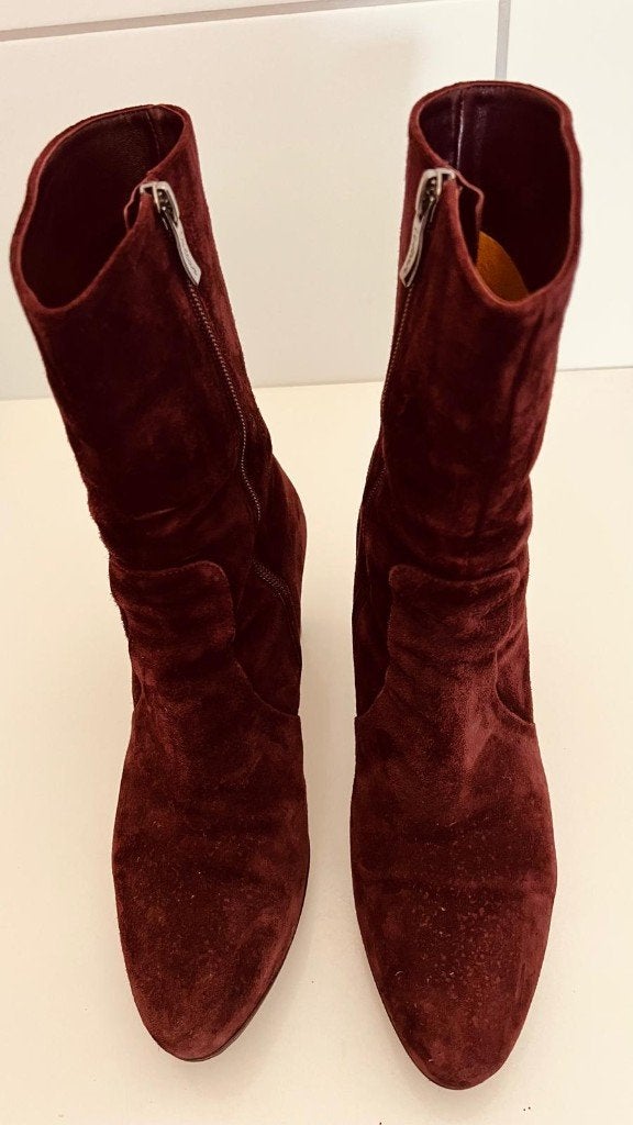 Laarsjes VOLTAN bordeaux maat 40, Kleding | Dames, Ophalen, Overige kleuren, Lage of Enkellaarzen, Voltan