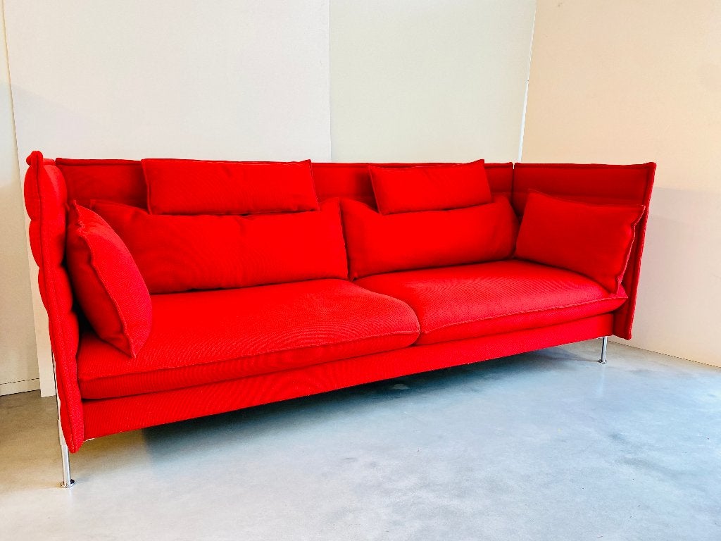 Vitra Alcove 3p.zetel met ottoman, Ophalen, Vitra original, Driepersoons, 75 tot 100 cm