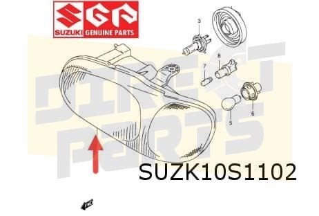 Suzuki Alto (-12/06) Koplamp R Origineel! 35120M79G30, Neuf, -, -, -