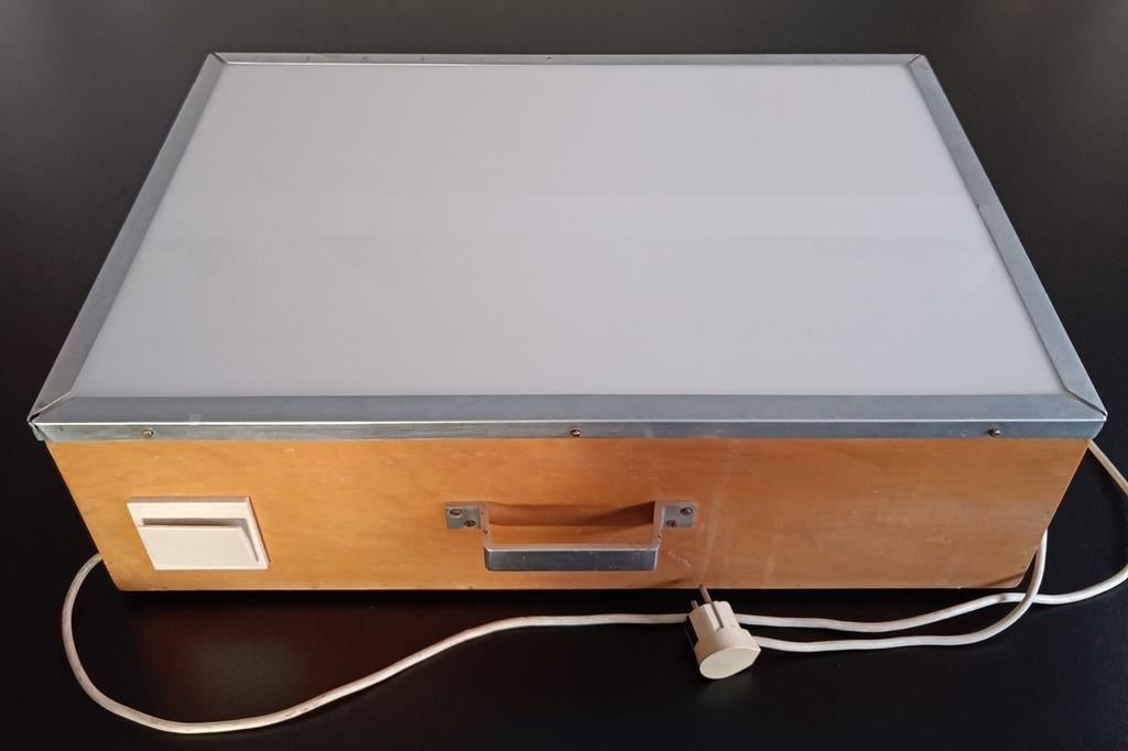 Vintage Rontgen lichtkast met handvat., Ophalen of Verzenden, Gebruikt