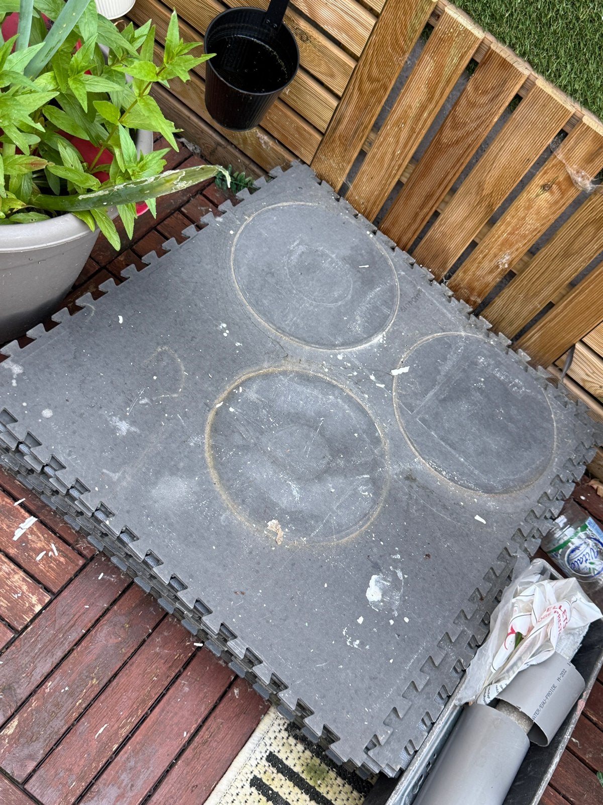 20 Dalles en PVC 60x60, Jardin & Terrasse, Enlèvement, Utilisé