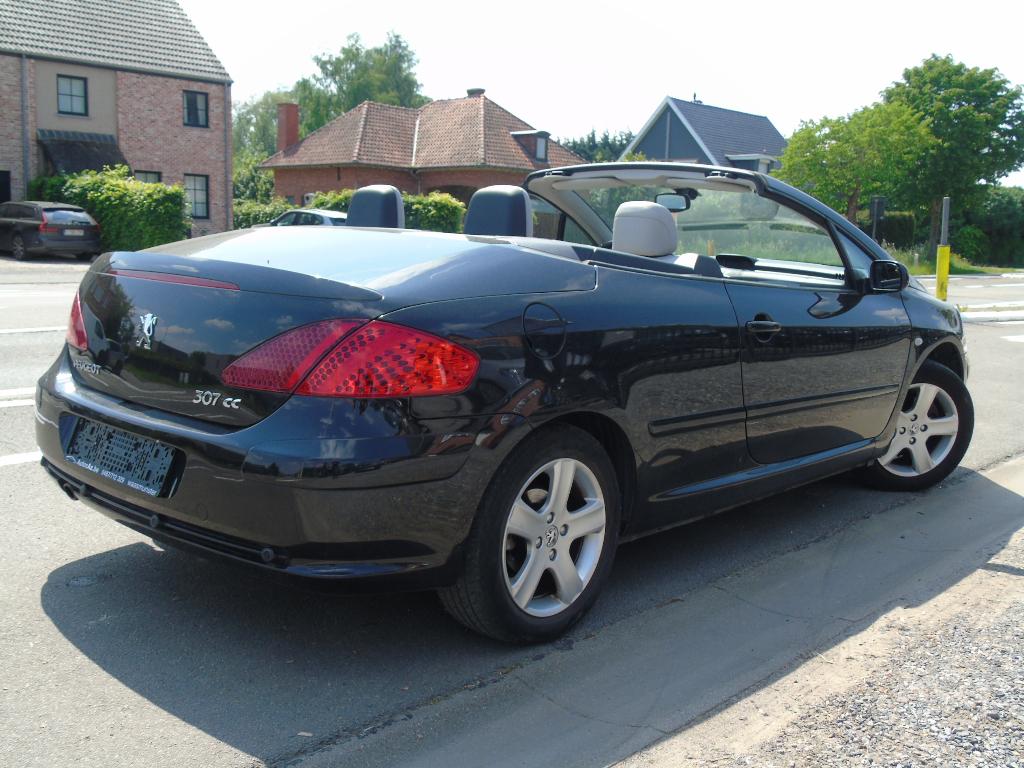 Peugeot 307cc Cabrio 1.6i Benzine *2005 *Leder *Airco, Autos, Cuir, Beige, Entreprise, Cabriolet