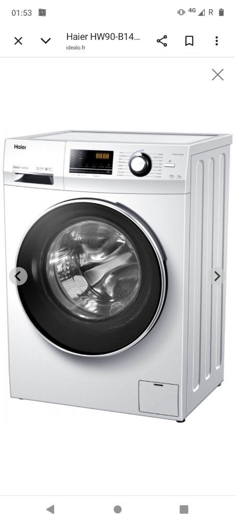 Machine a laver Haier 9 kg état neuf, Electroménager, 1200 à 1600 tours, Comme neuf, Chargeur frontal, Enlèvement