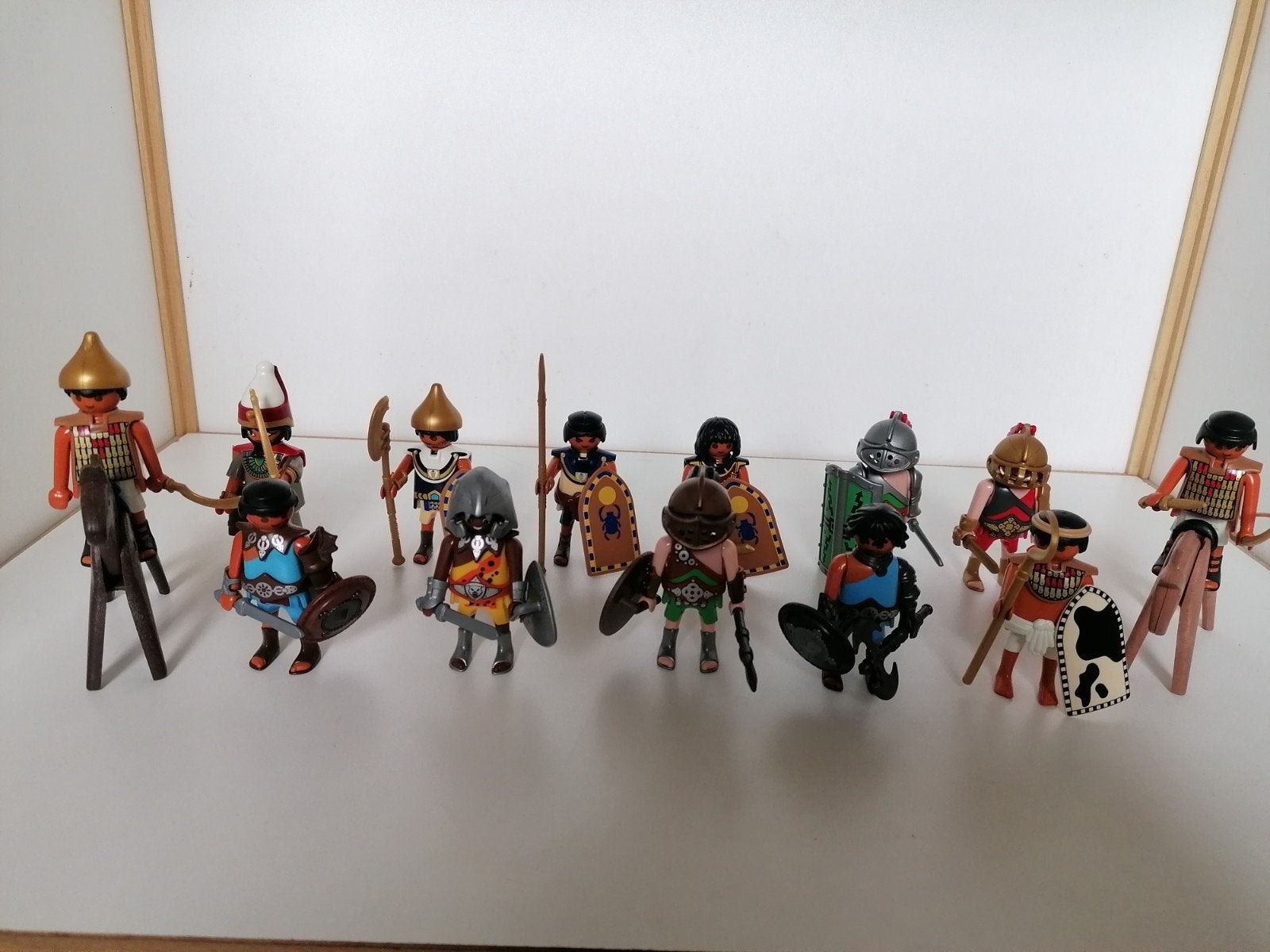 Lot Playmobil History / Antiquité - 13 Figurines + 2 Chevaux, Historique, Enlèvement ou Envoi, Comme neuf, Kit complet