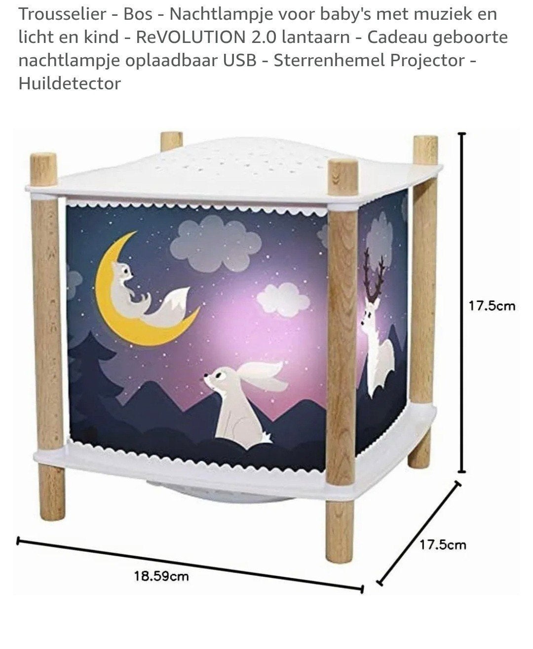 trousselier nachtlampje baby, Enlèvement ou Envoi, Comme neuf, Moins de 140 cm, Moins de 70 cm