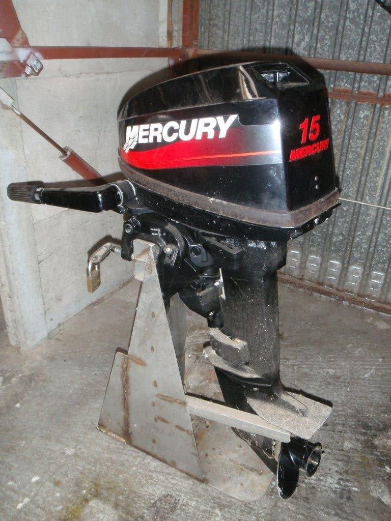 Moteur hors bord Mercury 2 temps 15cv, Enlèvement, Utilisé, Moteur hors-bord, Essence