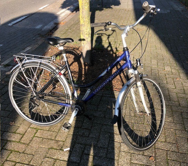 damesfiets THOMPSON met 7 versnellingen,nagezien-alles werkt, Fietsen en Brommers, Ophalen, Velgrem, Versnellingen, 53 tot 56 cm