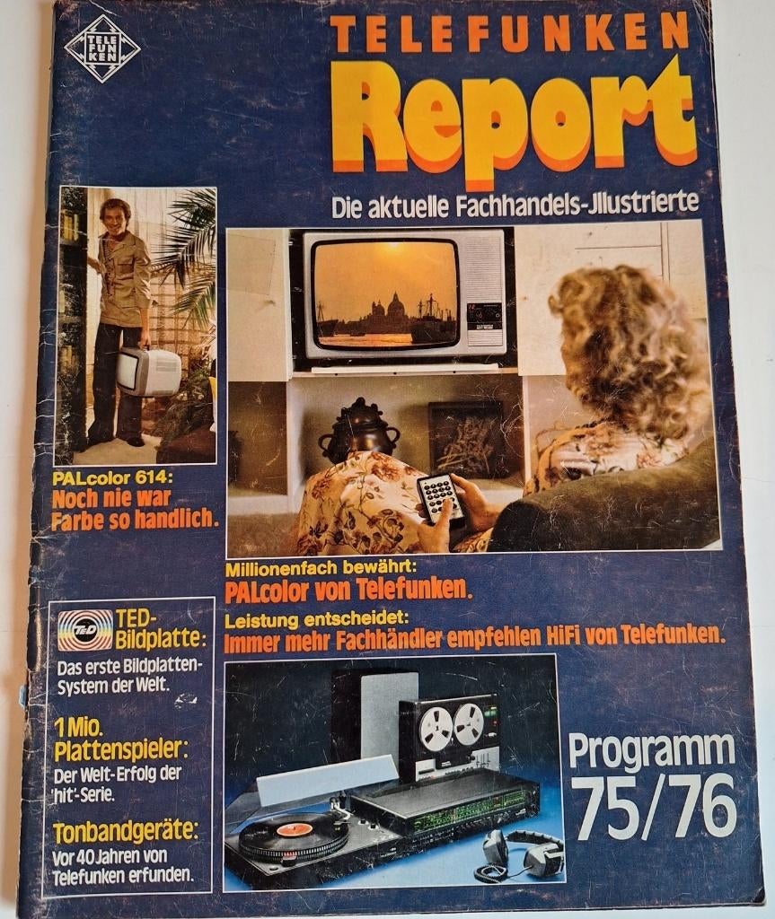 Telefunken REPORT 1975 / 1976 brochure, Boeken, Ophalen of Verzenden, Gelezen, Catalogus