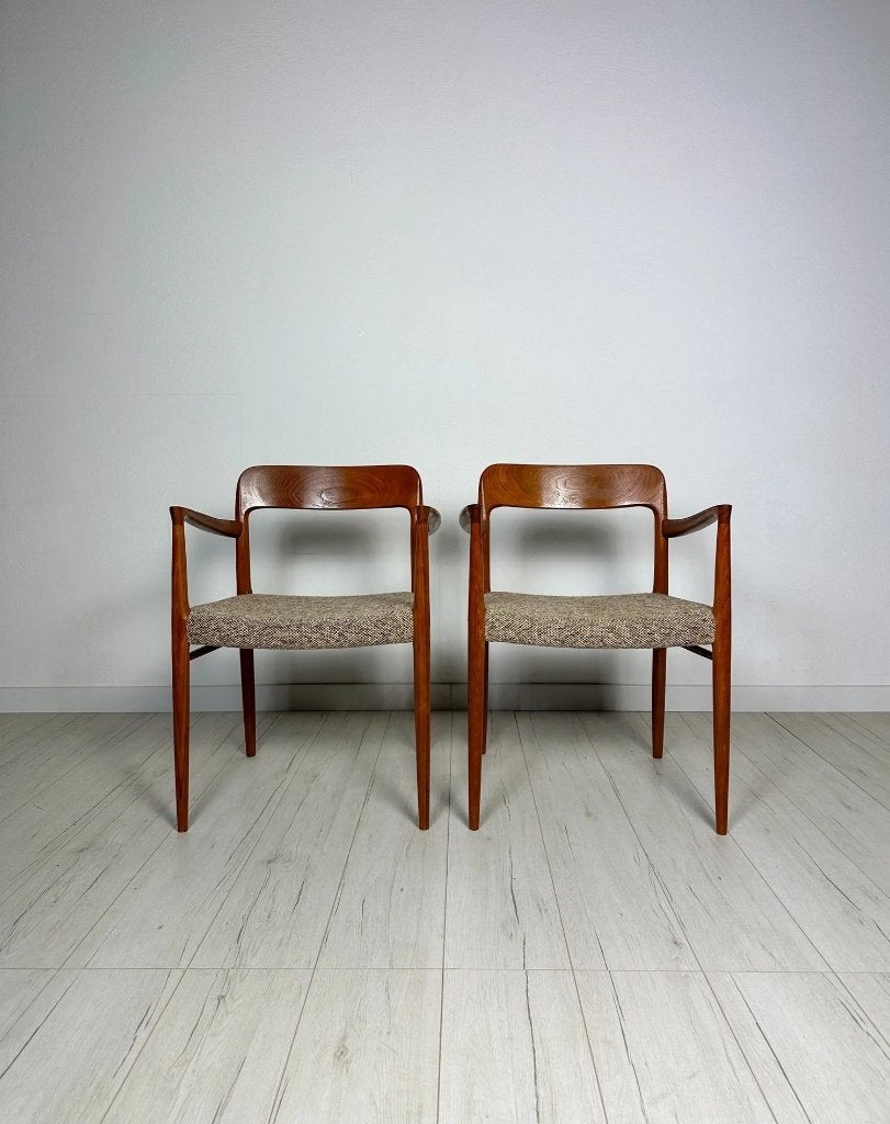 2 chaises Niels O. Møller n 56 en teck danoises 50s, Enlèvement