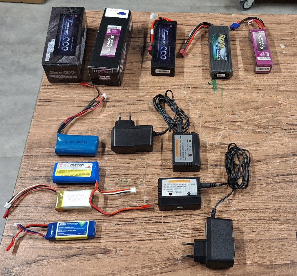 Lipo batterijen allerlei, Ophalen, Gebruikt