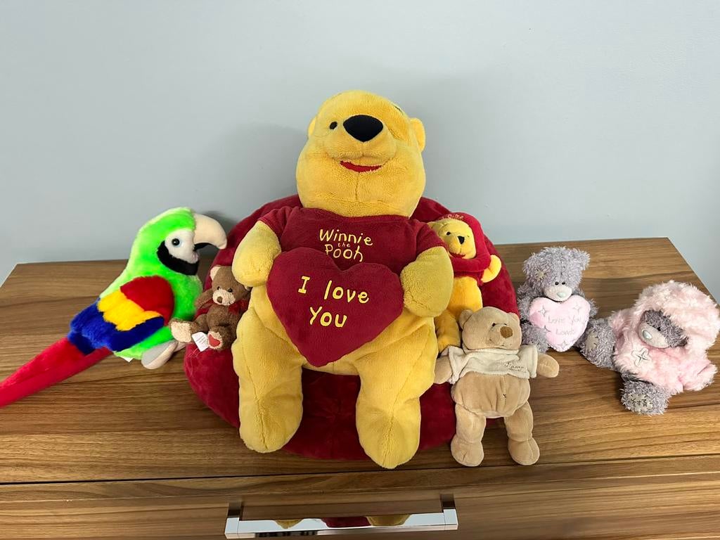 Lot de 7 peluches – Winnie l’ourson et ours me to you, Enlèvement, Comme neuf, Ours