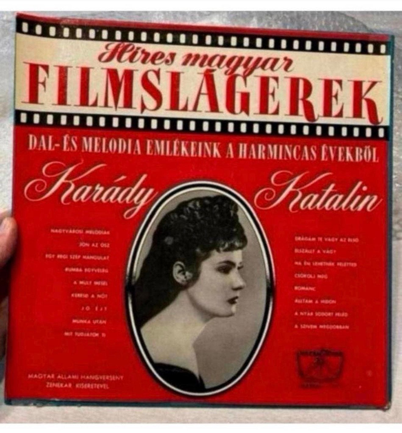 Karady Katalin Híres Magyar Filmslágerek 1965 pop LP vinyl, Cd's en Dvd's, Vinyl | Filmmuziek en Soundtracks, Pop, Ophalen of Verzenden