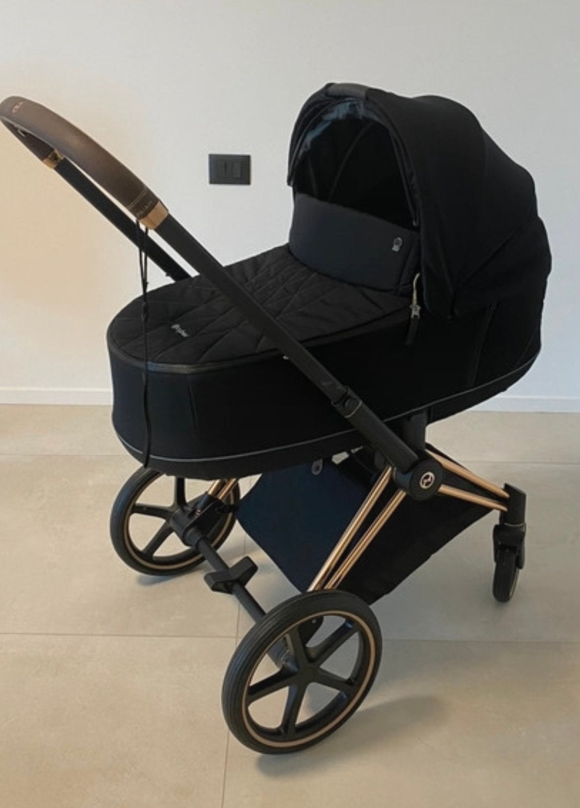 Cybex Priam 4, noir et doré, taille I, 3-en-1 complete, Enfants & Bébés, Enlèvement, Comme neuf, Poussette