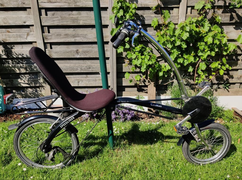 M5 City Mate Speedliner ligfiets, Fietsen en Brommers, Fietsen | Ligfietsen, Zo goed als nieuw, Overige merken, Bovenstuur, Velgrem