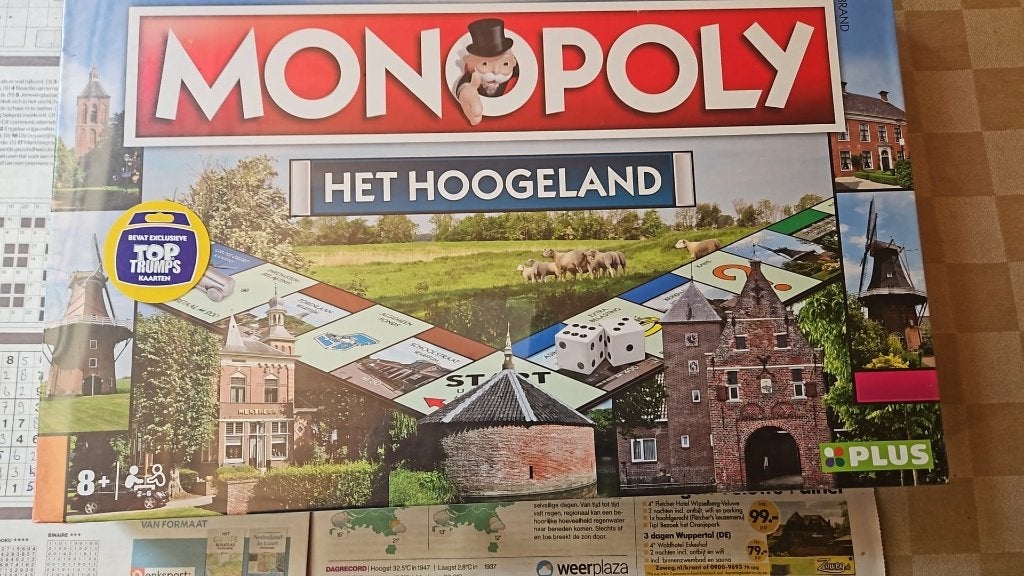jeu de société seal nl Monopoly The Hoogeland Monopoly, Hobby & Loisirs créatifs, 1 ou 2 joueurs, Enlèvement ou Envoi, Neuf, Monopoly