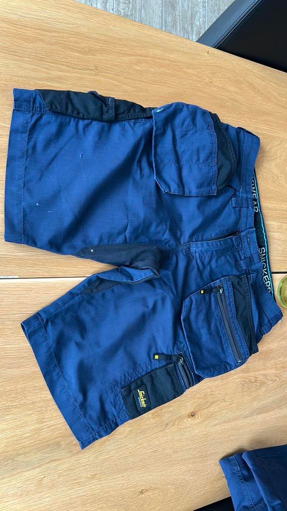 Snickers workwear short met holsterzakken maat 52, Ophalen, Gedragen, Maat 52/54 (L), Blauw