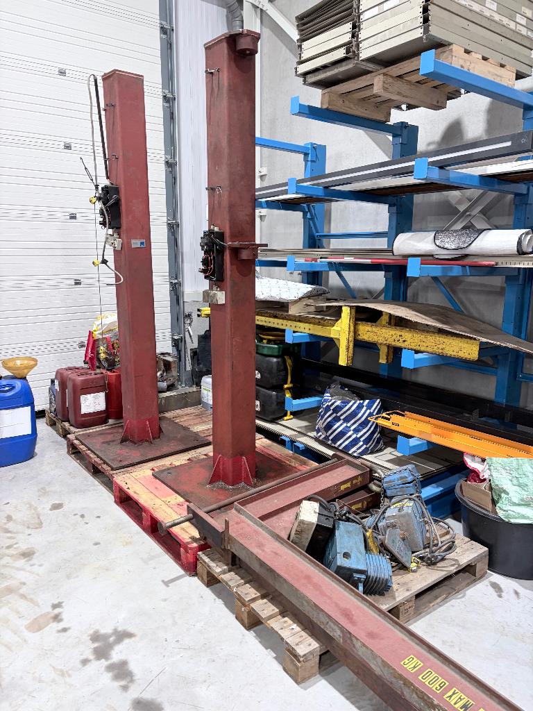 2x industriële hijskranen + takels van 600 kg, Doe-het-zelf en Bouw, Lieren en Takels, Ophalen, Gebruikt, Elektrisch