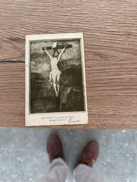 postkaart carte postale Van Dyck musée d'Anvers le Christ, Enlèvement ou Envoi, Affranchie, Anvers