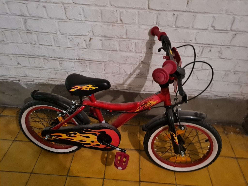 Vélo Hotrod 14 pouces pour enfants de 5 à 8 ans, Frein sur jante, Comme neuf, Enlèvement, 14 pouces ou moins