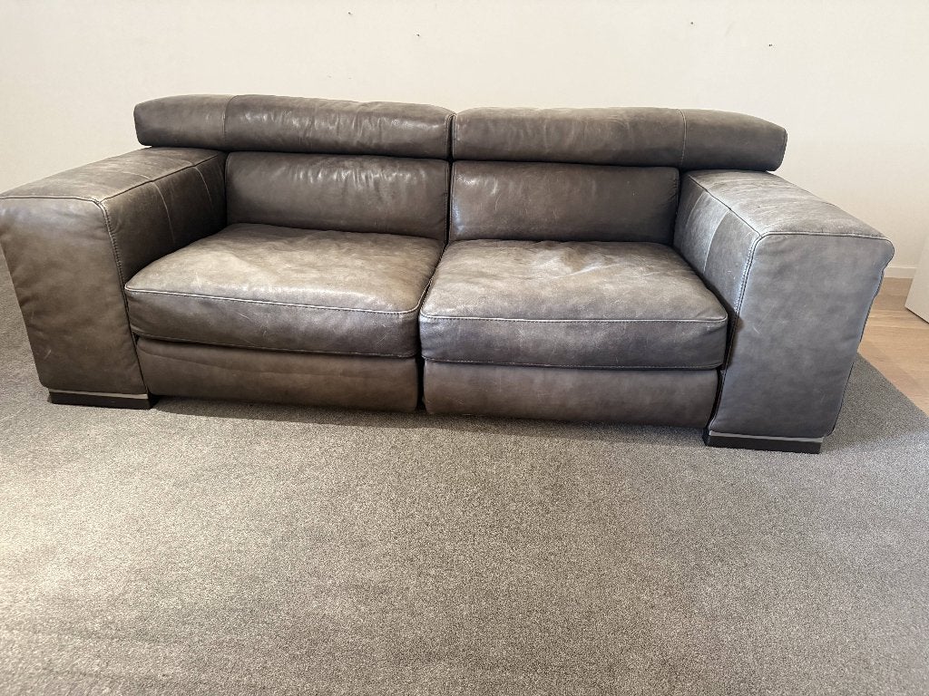 Natuzzi Nicolaus lederen zetels 2 stuks, 75 à 100 cm, 200 à 250 cm, Banc droit, Enlèvement