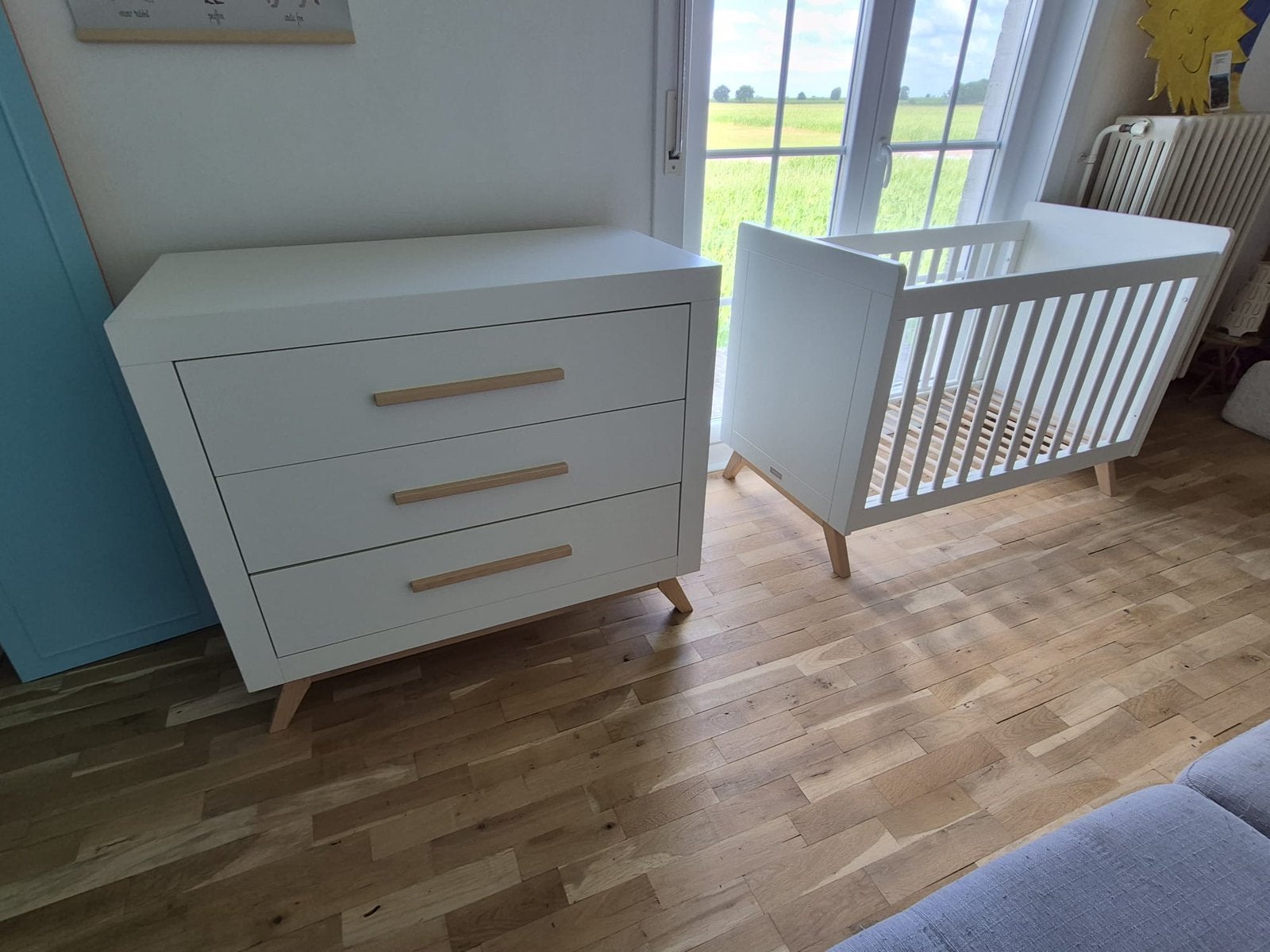 Babybed en commode van Bopita, Kinderen en Baby's, Kinderkamer | Complete kinderkamers, Gebruikt, Ophalen