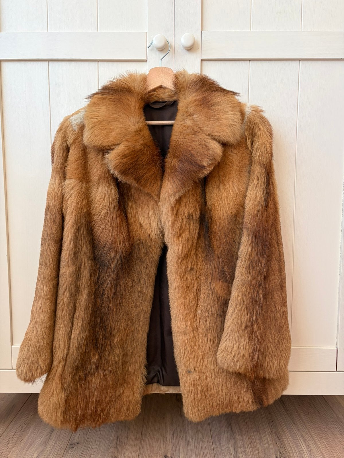 Manteau en fourrure vintage, Enlèvement, Comme neuf, Taille 38/40 (M), Brun