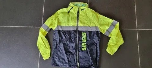 Fluo regenjas Sven Nijs maat medium, Caravans en Kamperen, Regenkleding, Ophalen of Verzenden, Zo goed als nieuw, Regenjas, Dames