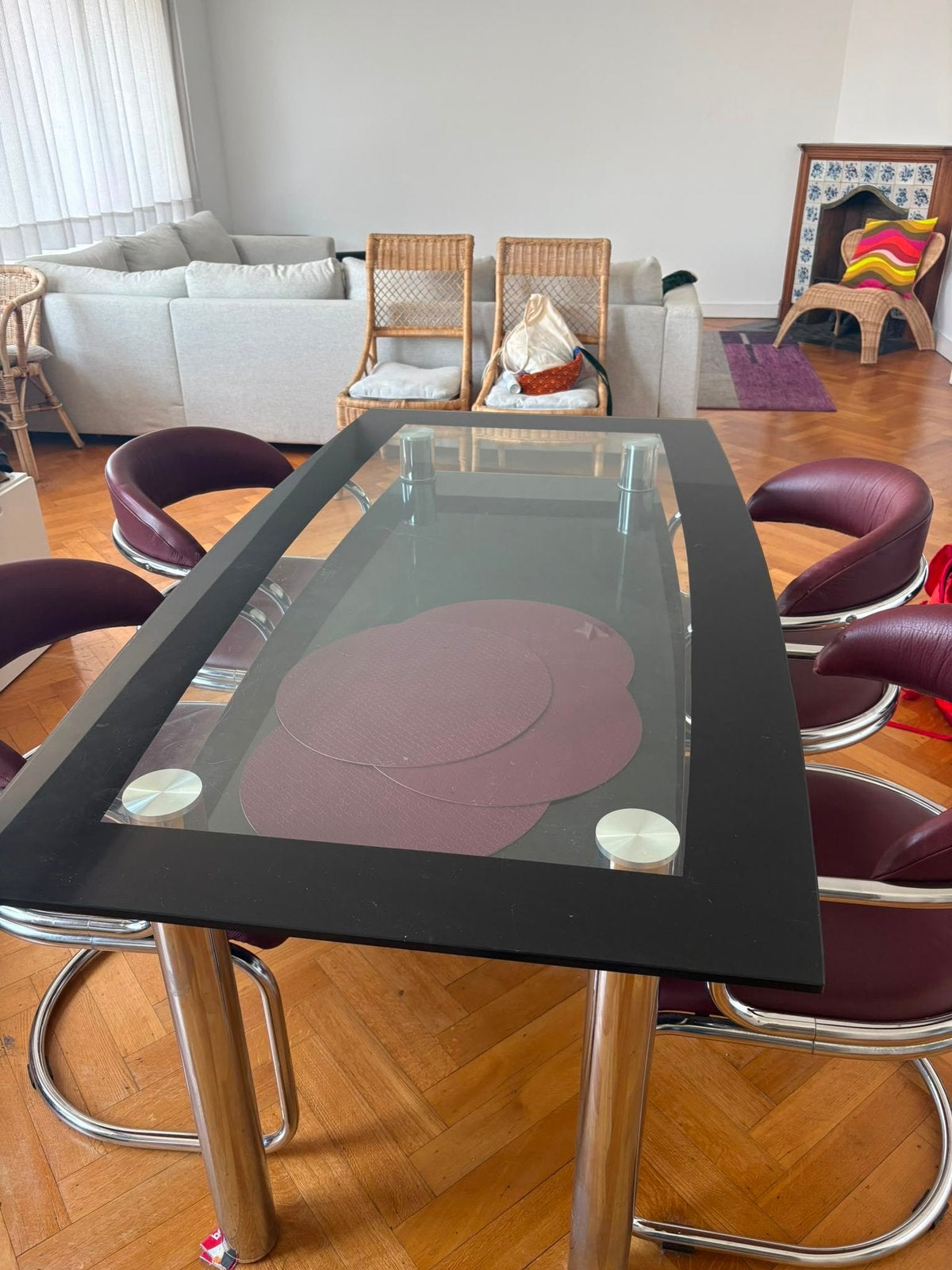 Ensemble table à manger en verre design, Maison & Meubles, Tables | Tables à manger, Cinq personnes ou plus, Verre, Enlèvement