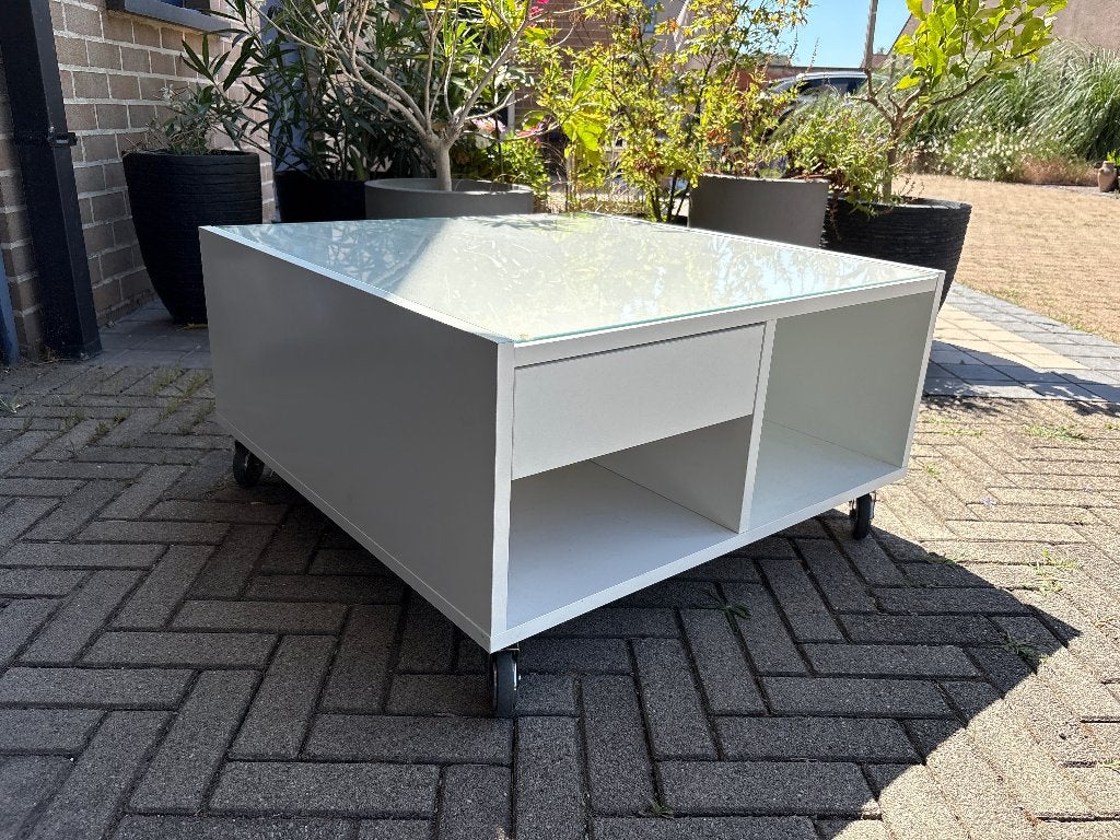 Salontafel 80 x 80 x 40, Huis en Inrichting, Tafels | Salontafels, Ophalen, Gebruikt, 50 tot 100 cm, Vierkant