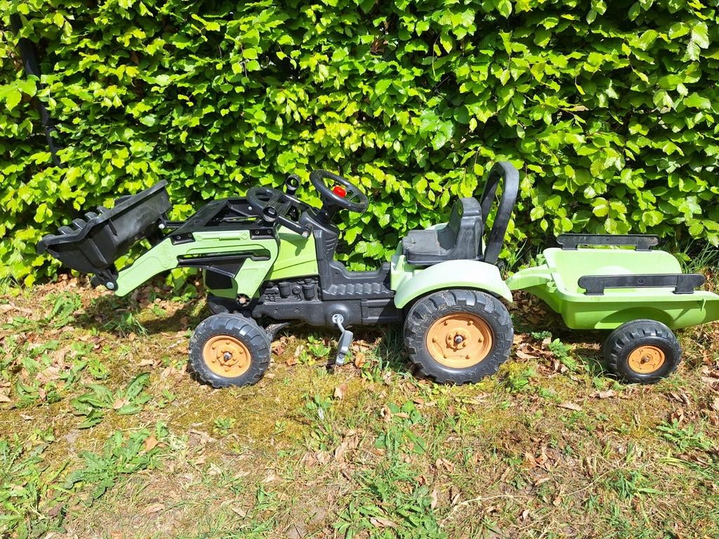 Traptractor met kar, Ophalen