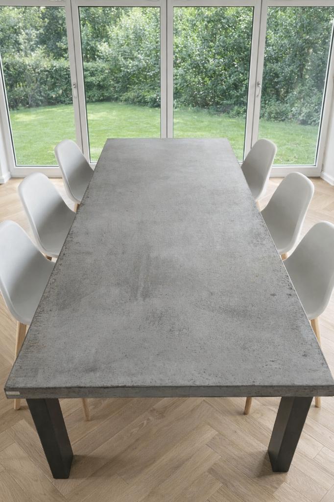 Table à manger Béton Xooon 6 personnes - 220 cm de long, Maison & Meubles, Tables | Tables à manger, Enlèvement, Utilisé, 50 à 100 cm