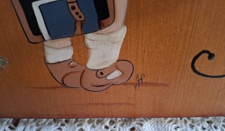 Vintage handbeschilderd houten boekomslag, Holly Hobbie, Enlèvement ou Envoi
