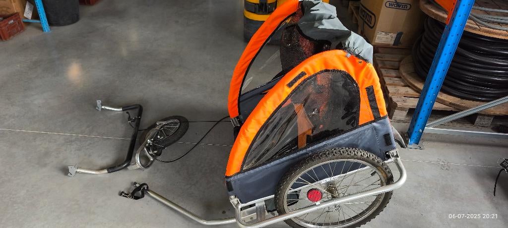 fietskar, Fietsen en Brommers, Ophalen, Zo goed als nieuw, Kinderkar, Opvouwbaar