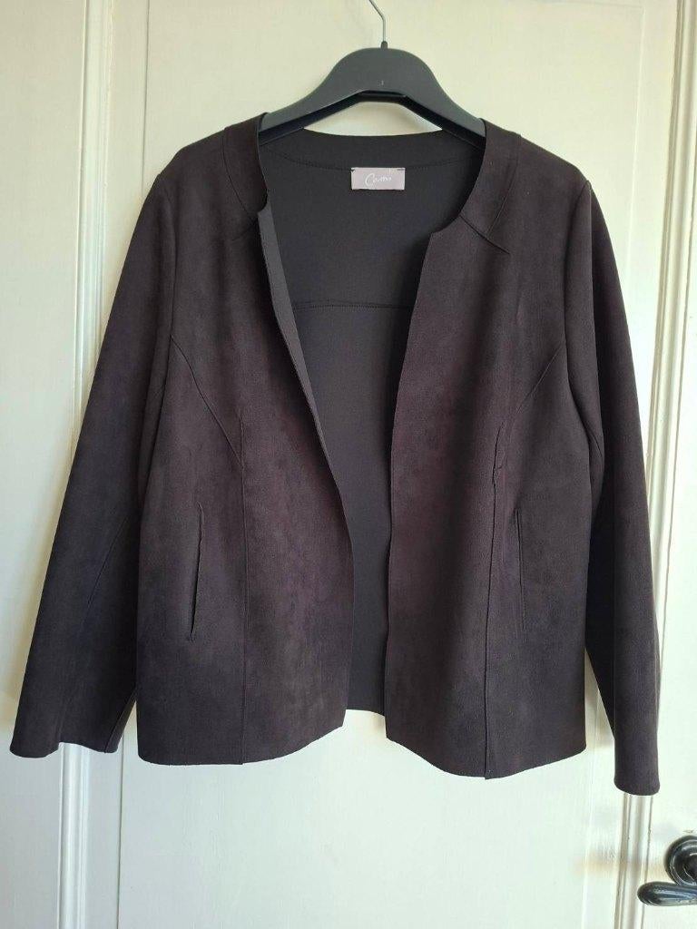 Veste bord à bord - Taille 42, Kleding | Dames, Jassen | Zomer, Ophalen, Cassis, Zwart, Maat 42/44 (L)