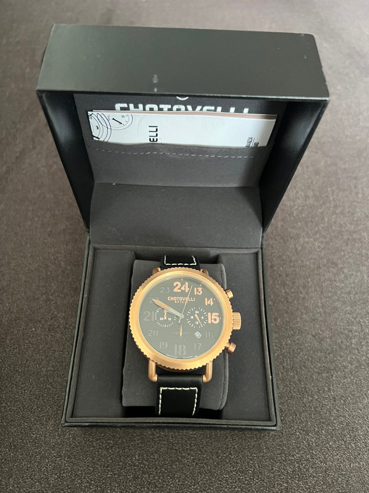 Originele Chotovelli & Figli doos, Handtassen en Accessoires, Horloges | Heren, Ophalen of Verzenden, Zo goed als nieuw