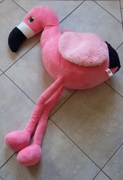 Knuffel Flamingo groot 90 cm (9 stuks), Kinderen en Baby's, Speelgoed | Knuffels en Pluche, Ophalen of Verzenden, Zo goed als nieuw