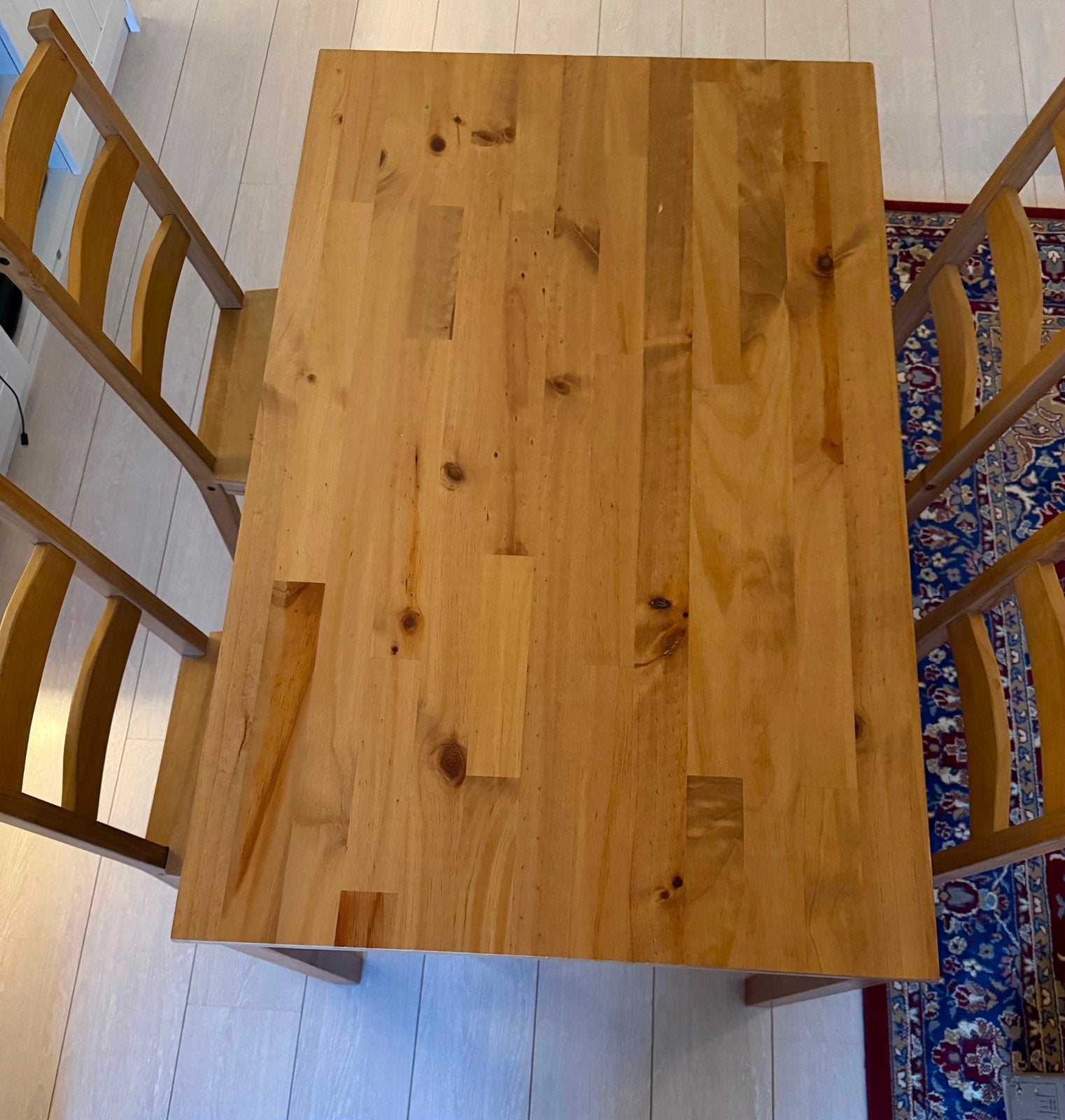 Tafel met 4 stoelen, Enlèvement, Comme neuf
