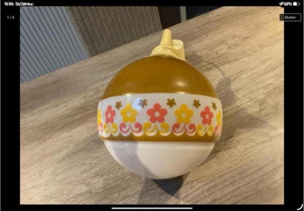 Retro lamp, Enlèvement, Utilisé, Verre, Retro