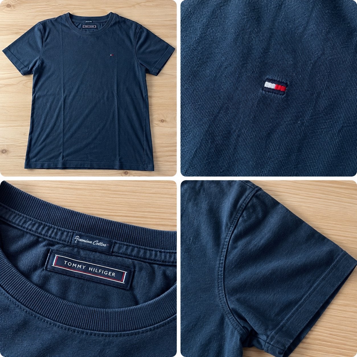 Tommy Hilfiger T-shirt navy blauw met klein logo, Ophalen of Verzenden, Zo goed als nieuw, Maat 46 (S) of kleiner, Blauw