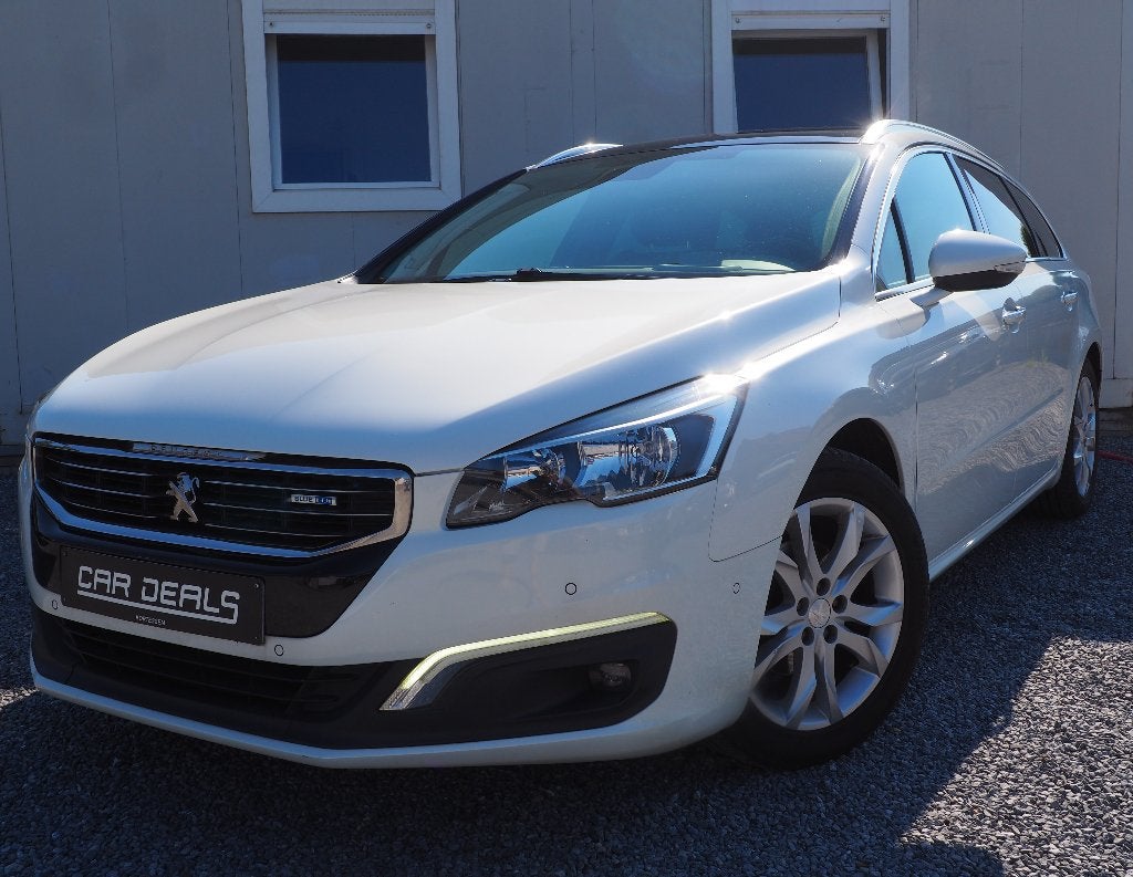 Peugeot 508 1.6HDI  *GPS*Leder*PANO*ZETELVERW.*HALF-AUT.*, 1350 kg, Euro 6, 4 cilinders, Wit