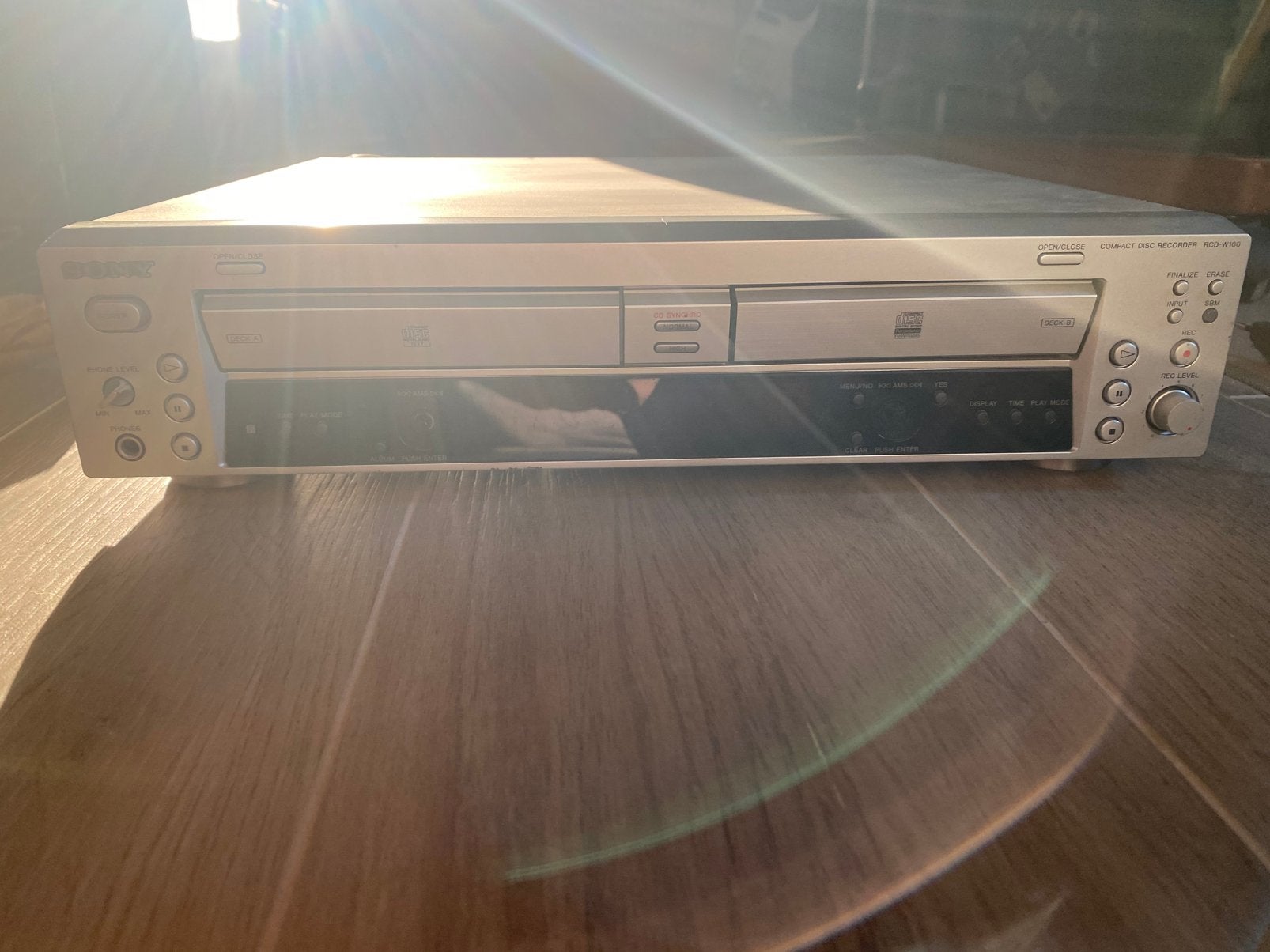 SONY RCD-100 - CD RECORDER, Ophalen of Verzenden, Zo goed als nieuw