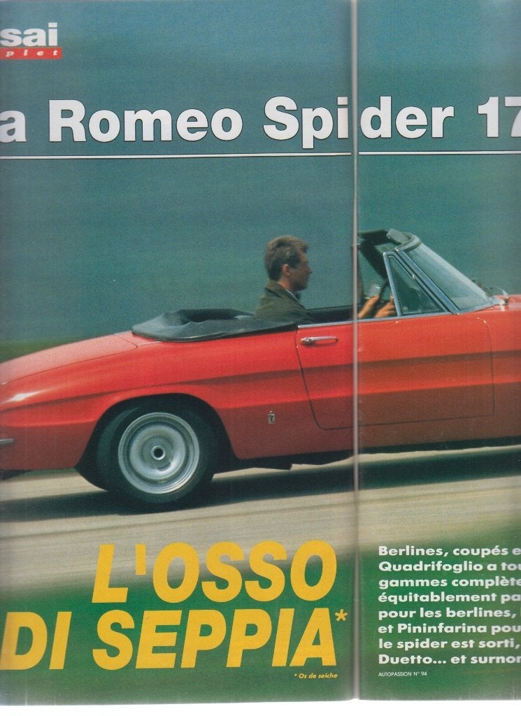 Alfa Romeo spider 1750 Veloce Osso di Sepia Classic car, Livres, Envoi, Utilisé, Alfa Romeo