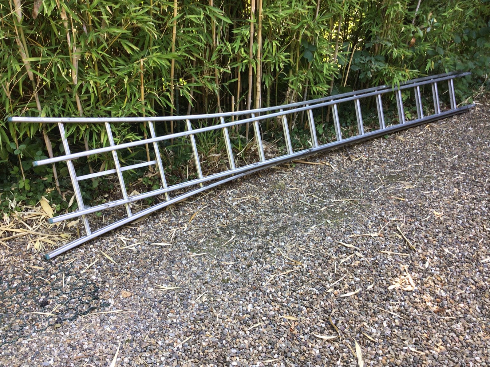 Alu ladder, Doe-het-zelf en Bouw, Ladders en Trappen, Ophalen, Gebruikt, Ladder, Opvouwbaar of Inschuifbaar