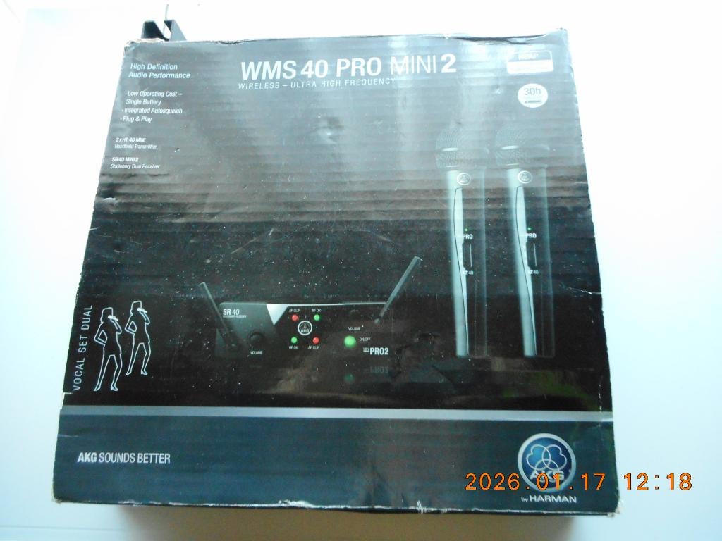 AKG PRO WMS40 WIRELESS SET, Muziek en Instrumenten, Ophalen of Verzenden, Gebruikt, Zangmicrofoon, Draadloos