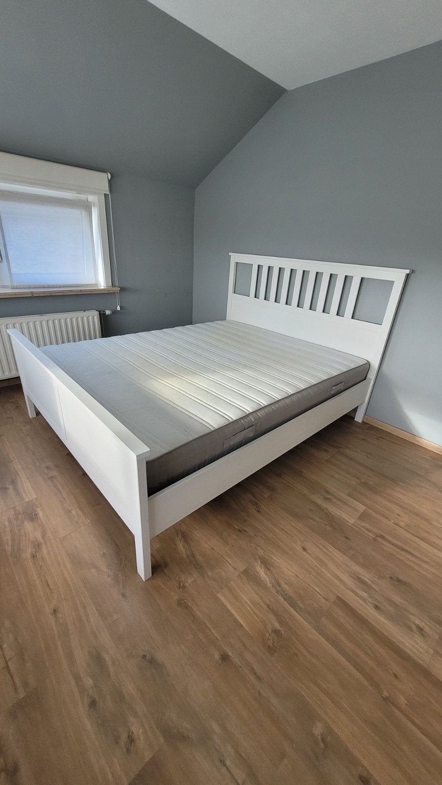 dubbel bed, Huis en Inrichting, Ophalen, Wit, Tweepersoons, 200 cm
