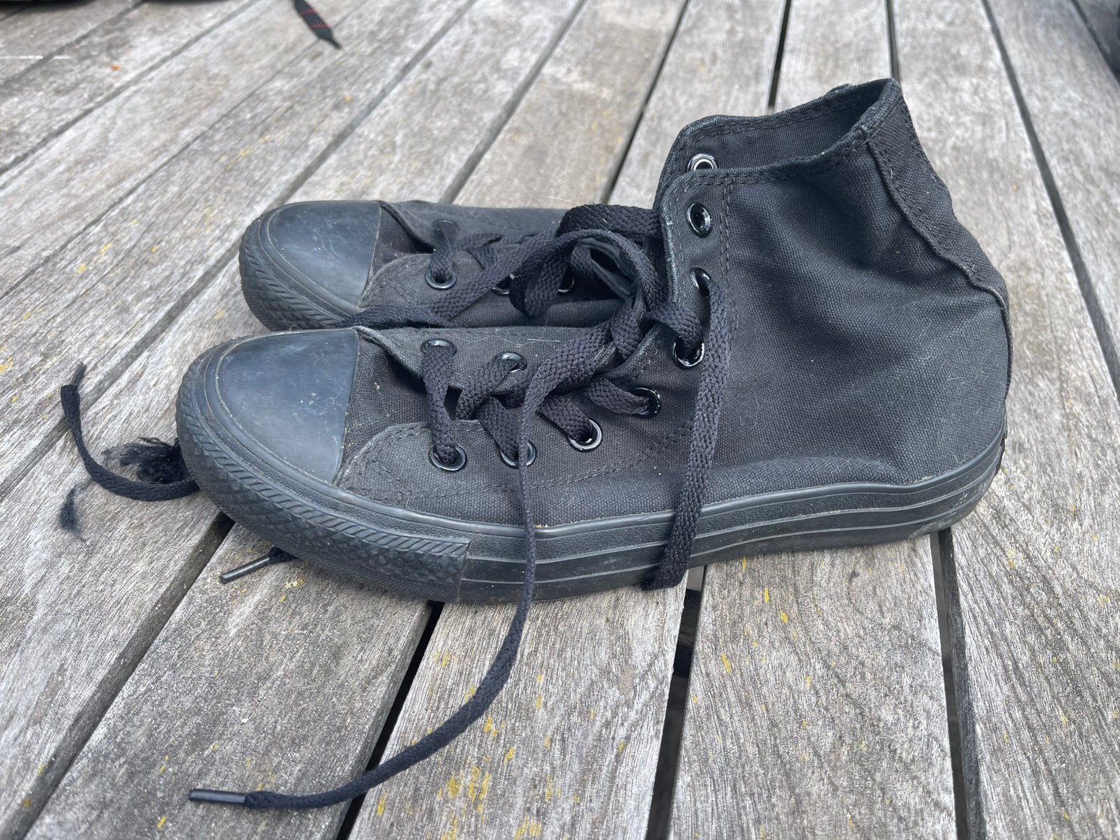 Converse All stars hoge sneakers maat 38, Ophalen, Zwart, Sneakers, Gedragen