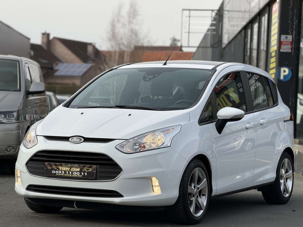 Ford B-MAX 1.0 EcoBoost*CLIMA*PANO*JANTES*USB* Garantie, Auto's, Stof, Gebruikt, B-Max, Wit