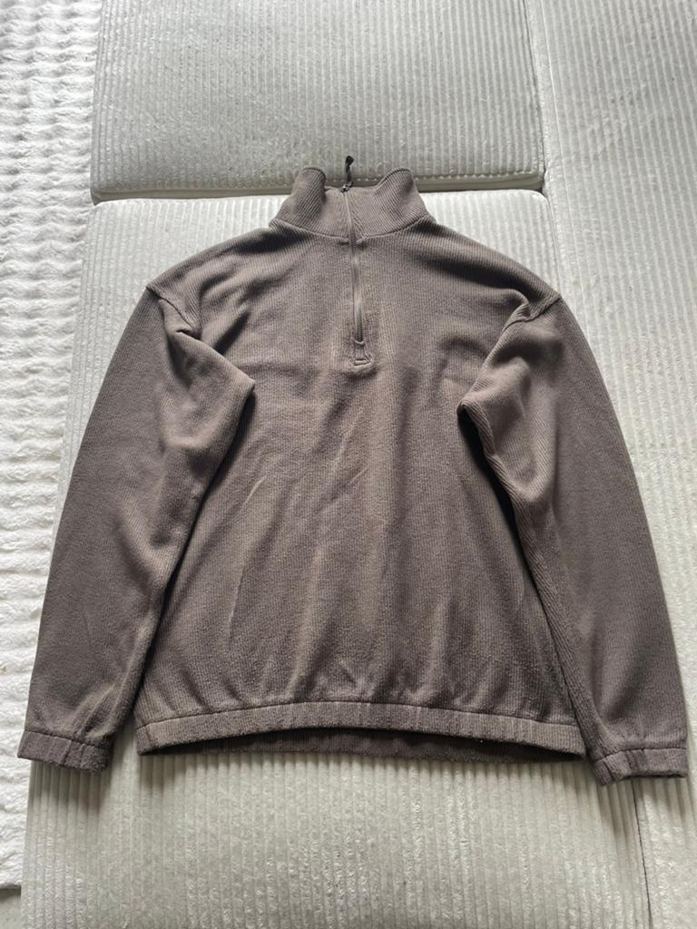 Taupe trui met ritssluiting, Kleding | Heren, Truien en Vesten, Ophalen of Verzenden, Zo goed als nieuw, Maat 46 (S) of kleiner