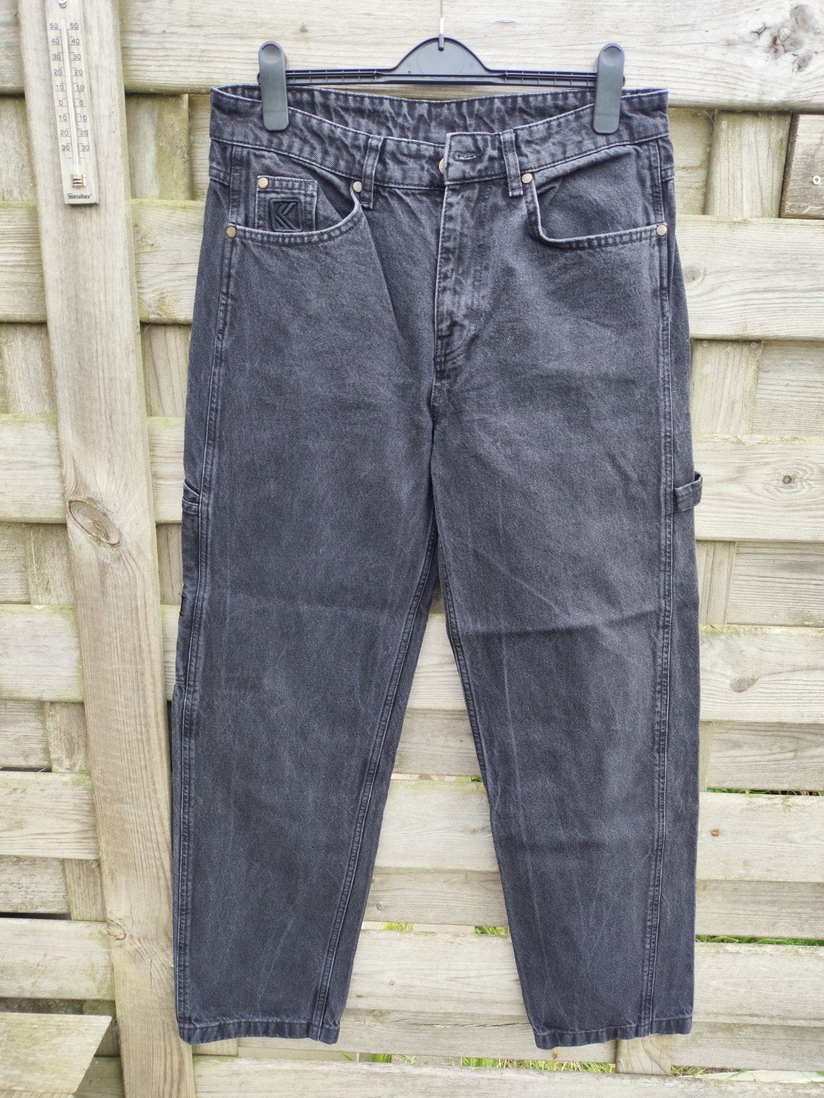 Broek Karl Kani zwart, Zwart, W32 (confectie 46) of kleiner, Ophalen of Verzenden, Zo goed als nieuw